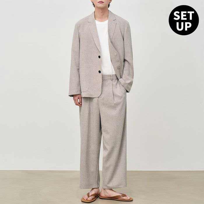 라이크 린넨 오버핏 블레이저 셋업 (BEIGE) | 겟몰 쇼핑몰솔루션 디자인 파이브3