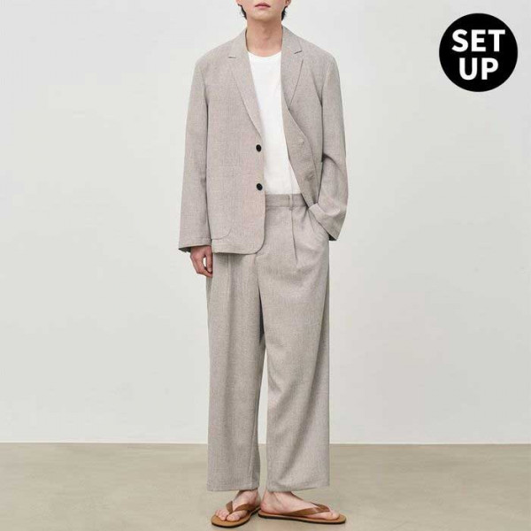 라이크 린넨 오버핏 블레이저 셋업 (BEIGE) | 겟몰 쇼핑몰솔루션 디자인 파이브3